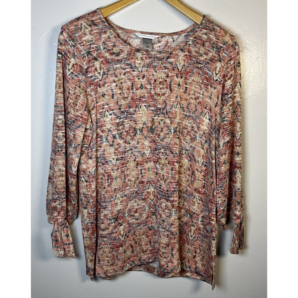 Christopher and Banks Colorful Floral Abstract Bohemian Top Women's Size Medium